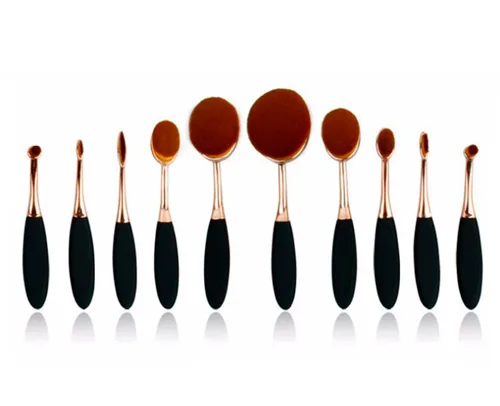 Oval Brushes Gold - 10 pcs