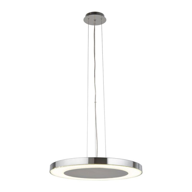 Searchlight Lighting Searchlight 3090-50CC Lexi One Light Ceiling Pendant Light In Chrome With Crushed Glass -Width: 500mm