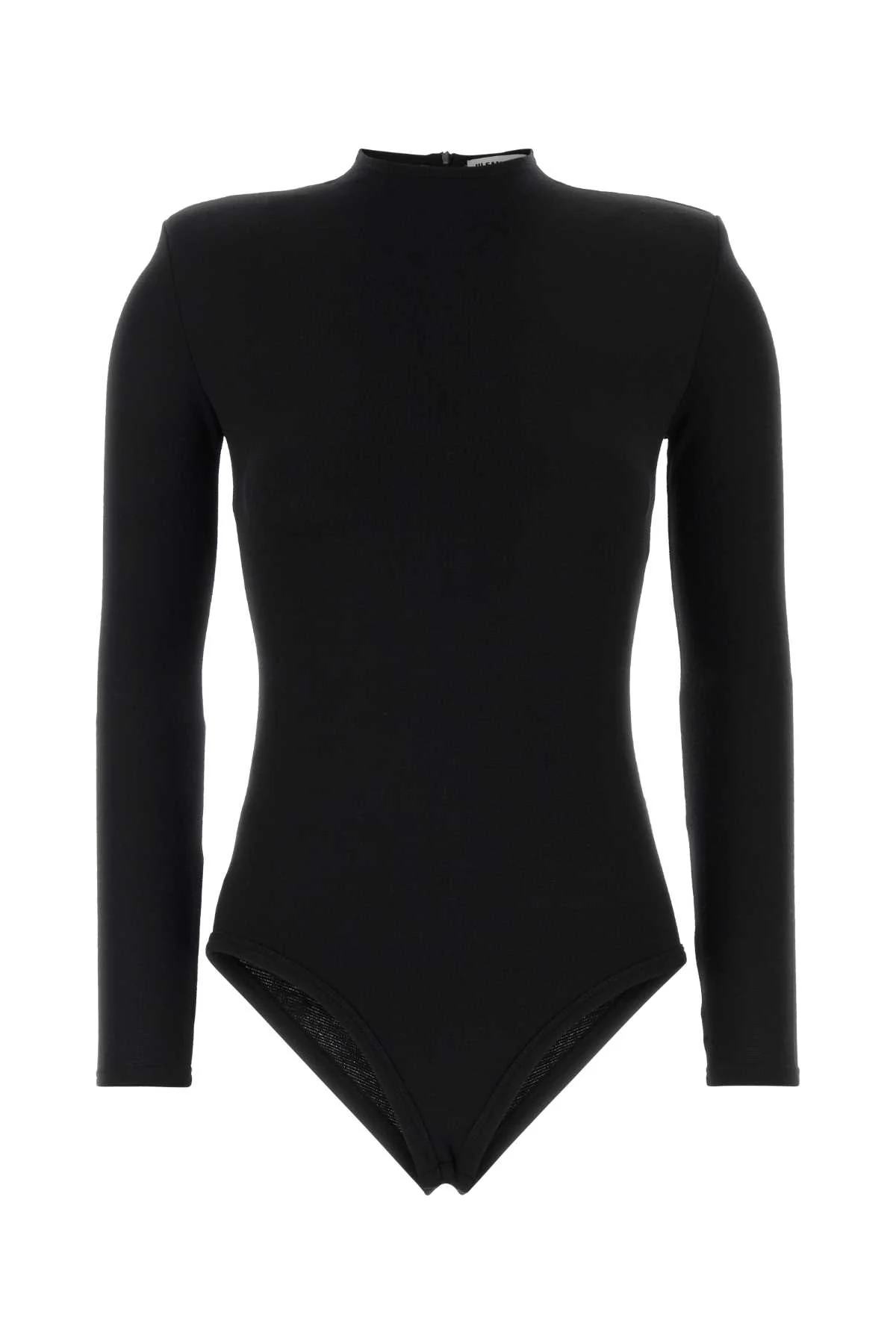 Women's Black Wool Bodysuit Exterior: Maglie Sweater