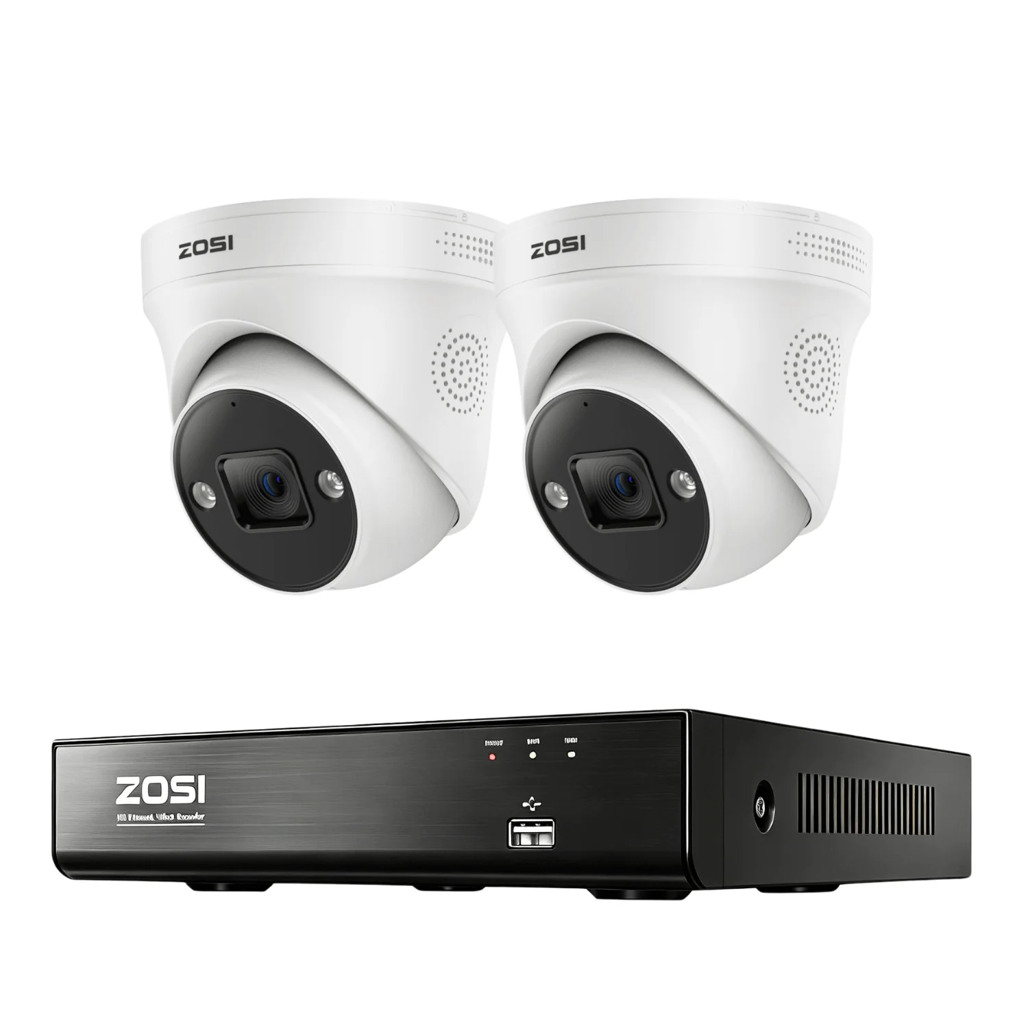 Zosi Official Store C225 4K PoE Security Camera System + 4K 8CH PoE NVR with 2TB HDD, 2 / NO HDD