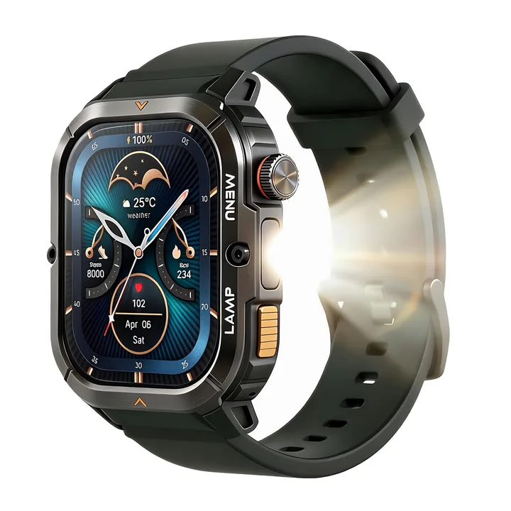 AGM UK - Rugged Device AGM Legion 3 Ultra-Rugged Smart Watch, 1.95" AMOLED Display, 5ATM Waterproof, Bluetooth Calling/Message, SPOâ/Heart Rate/Sleep/Motion Tracking, 100+