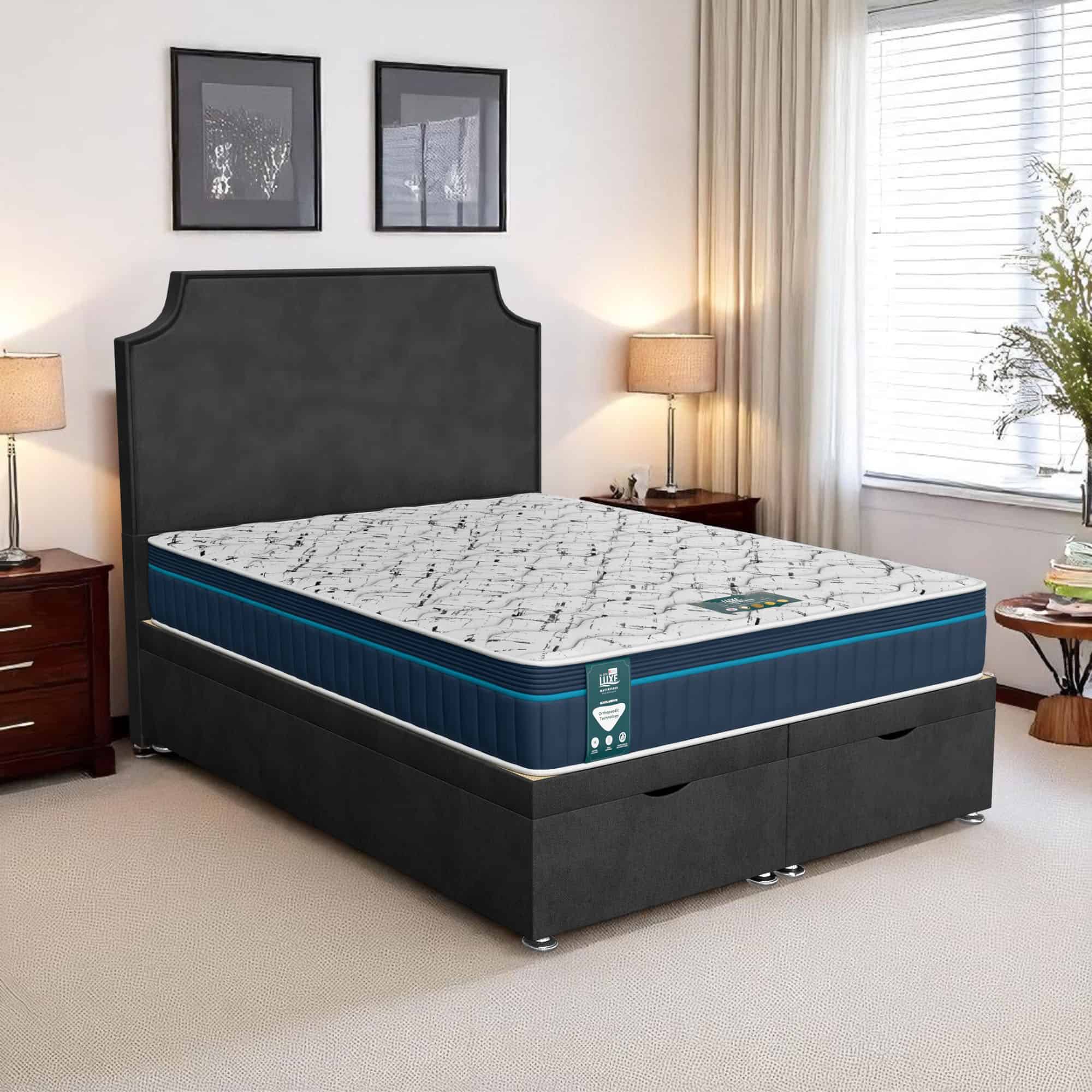 Luxe Mattresses Classic Luxe Tiffany Ottoman - Venice Olive, Euro Queen 160 x 200 cm