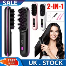 Antiscald Hair Straightener Brush Portable Hair Straightener Brush Electric Comb