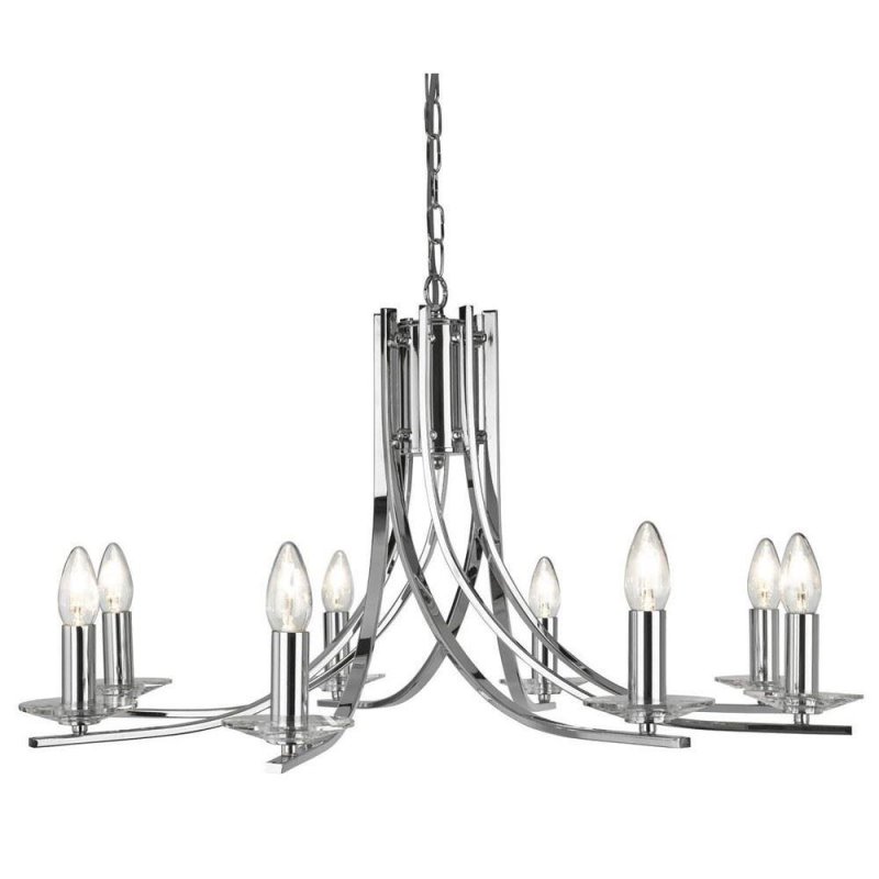 Searchlight Lighting Searchlight 4168-8CC Ascona 8 Light Multi Arm Ceiling Light Polished Chrome