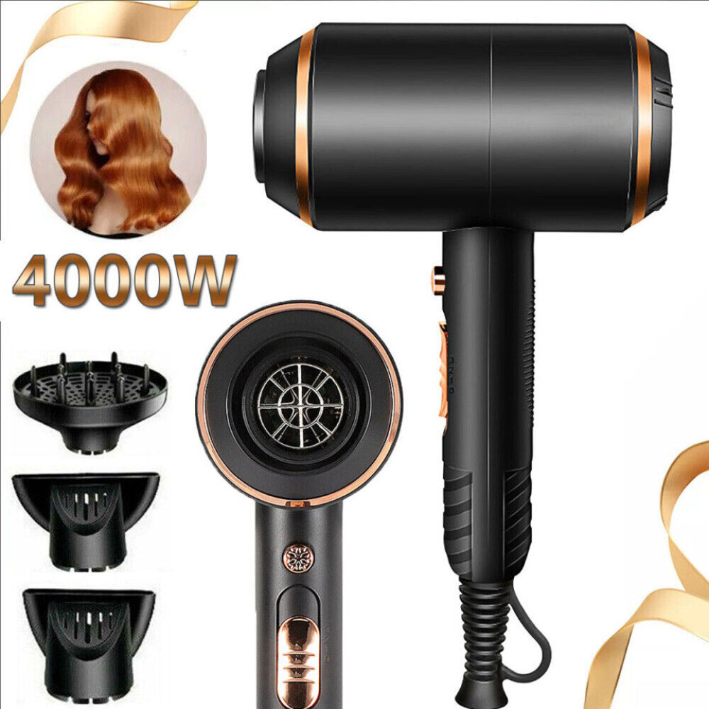 4000W Professional Ionic Hair Dryer Fast Drying Salon Blow Dryer Lightweight