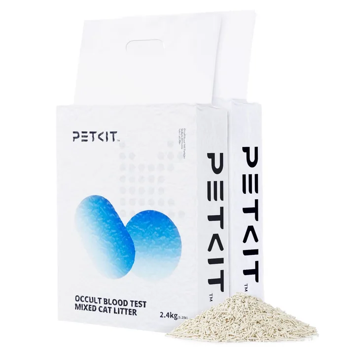 PETKIT-UK PETKIT Tofu Cat Litter, Fast Clumping, Tofu & Bentonite Mixed Cat Litter with Occultblood Test Particles, Ultra Absorbent, Odor Control and Flushable,
