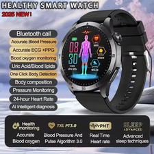 UK 2026 New Medical Grade Smart Watch Blood Pressure Oxygen Heart Rate Bluetooth