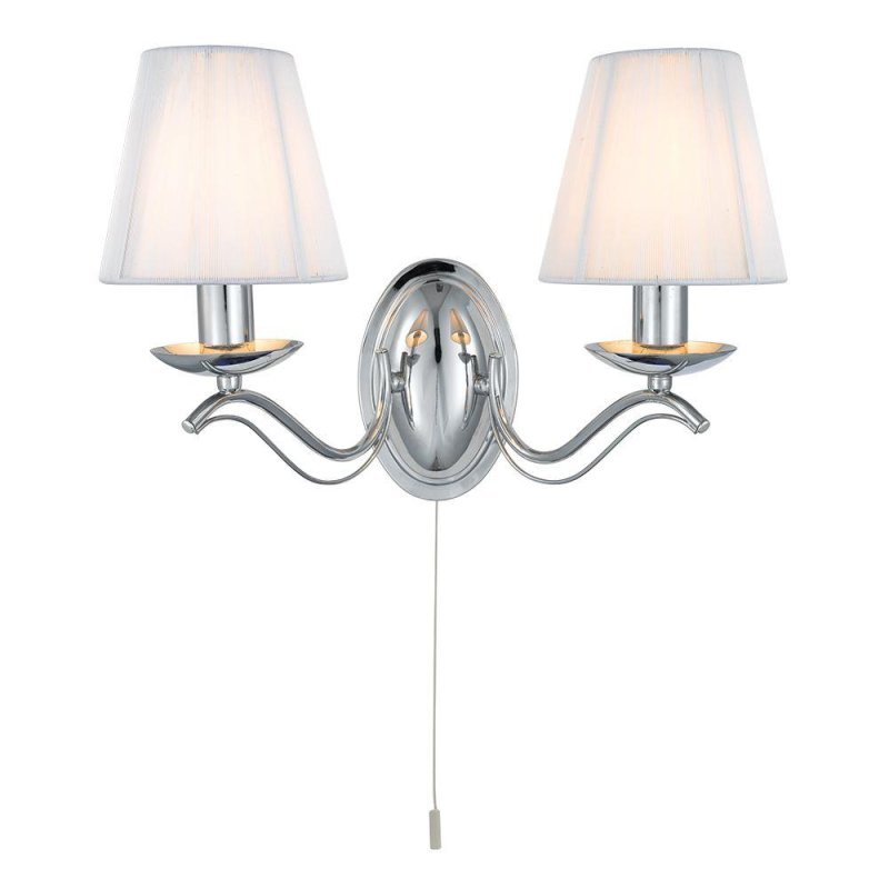 Searchlight Lighting Searchlight 9822-2CC Andretti Traditional Chrome Double Wall Light
