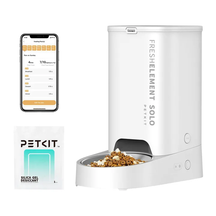PETKIT-UK PETKIT Automatic Cat Feeder, WiFi Cat Food Dispenser with App Control, 304 Stainless Steel Bowl, 3L Capacity for Cats & Small Dogs, Anti-Clog Design f