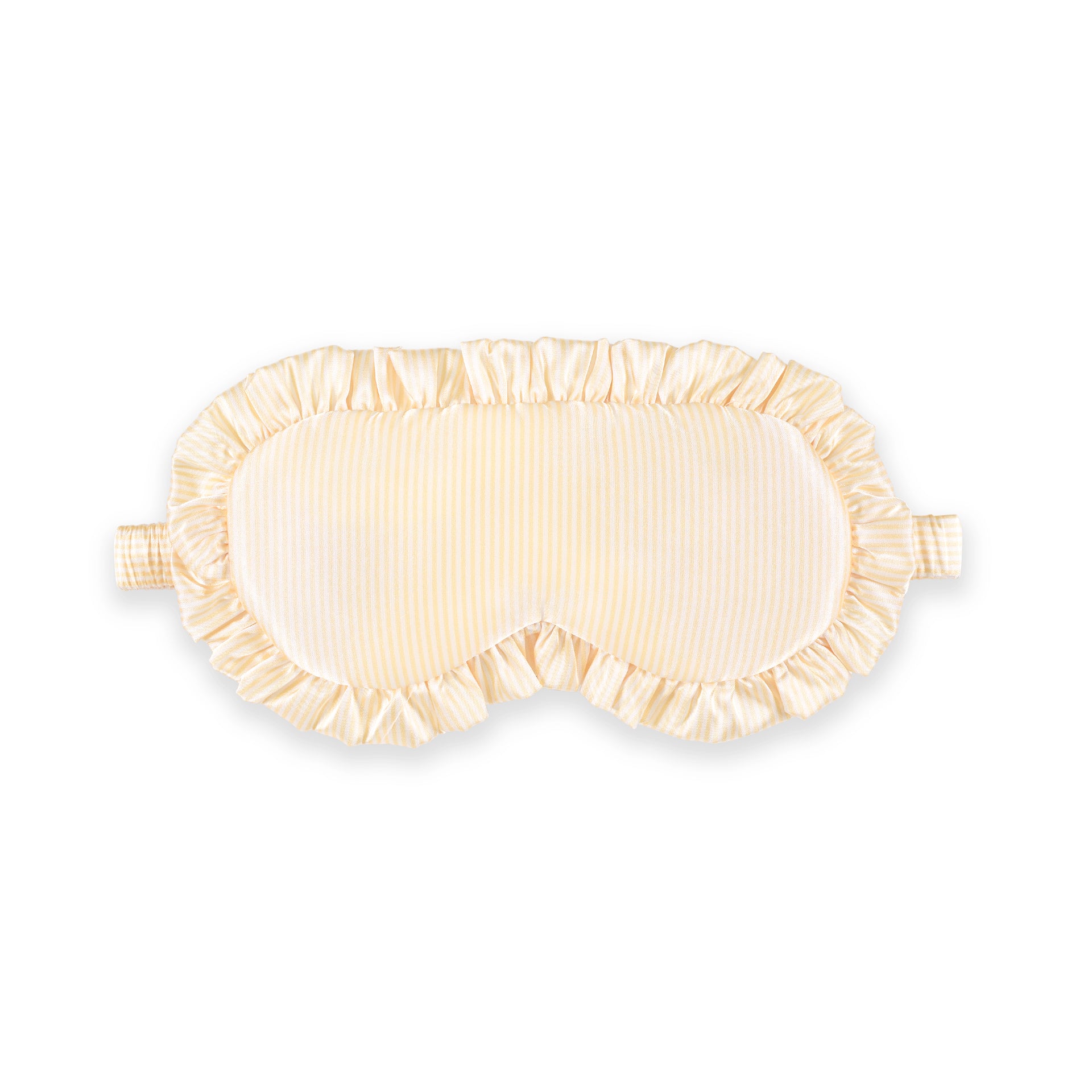 Silver Cloud Satin Frilly Sleep Mask - Buttercup Yellow Collection