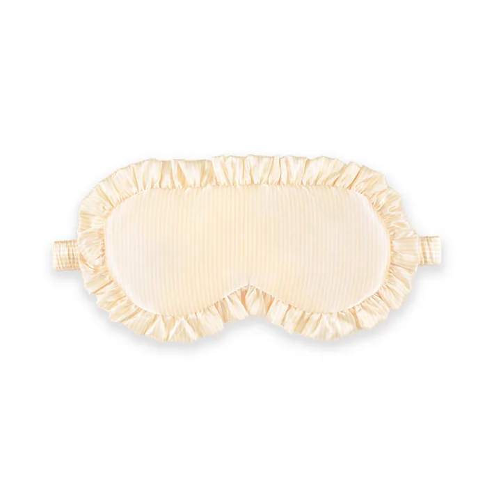 Silver Cloud Satin Frilly Sleep Mask - Buttercup Yellow Collection