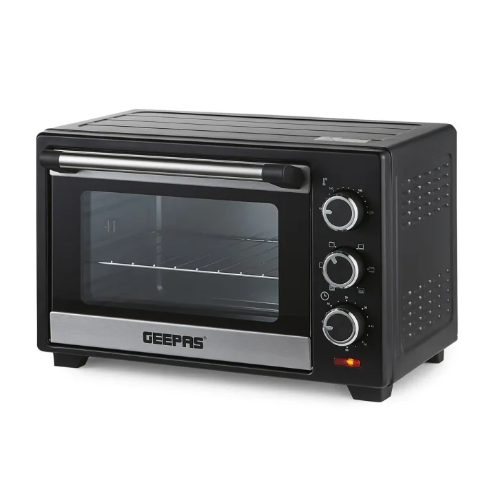 Geepas | For you. For life. 19L Compact Electric Oven With Rotisserie, Bake, Roast & Grill 1280W