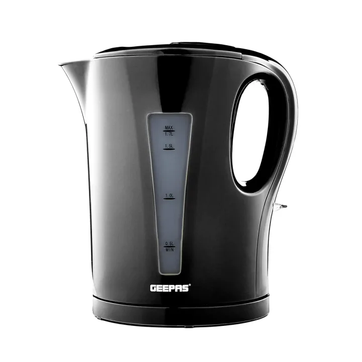 Geepas | For you. For life. 1.7L Fast-Boil Cordless Black Electric Kettle