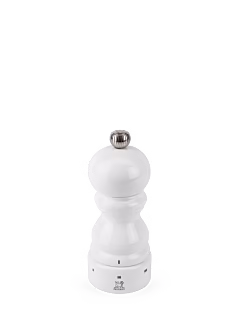 Peugeot The rich chocolate hue and natural beechwood make this Paris pepper mill a popular choice to complement any kitchen interior and table setting. With a dashing style, this pepper mill has the technology to match thanks to the ingenious u'Select grind adjustment system. Paris u'Select