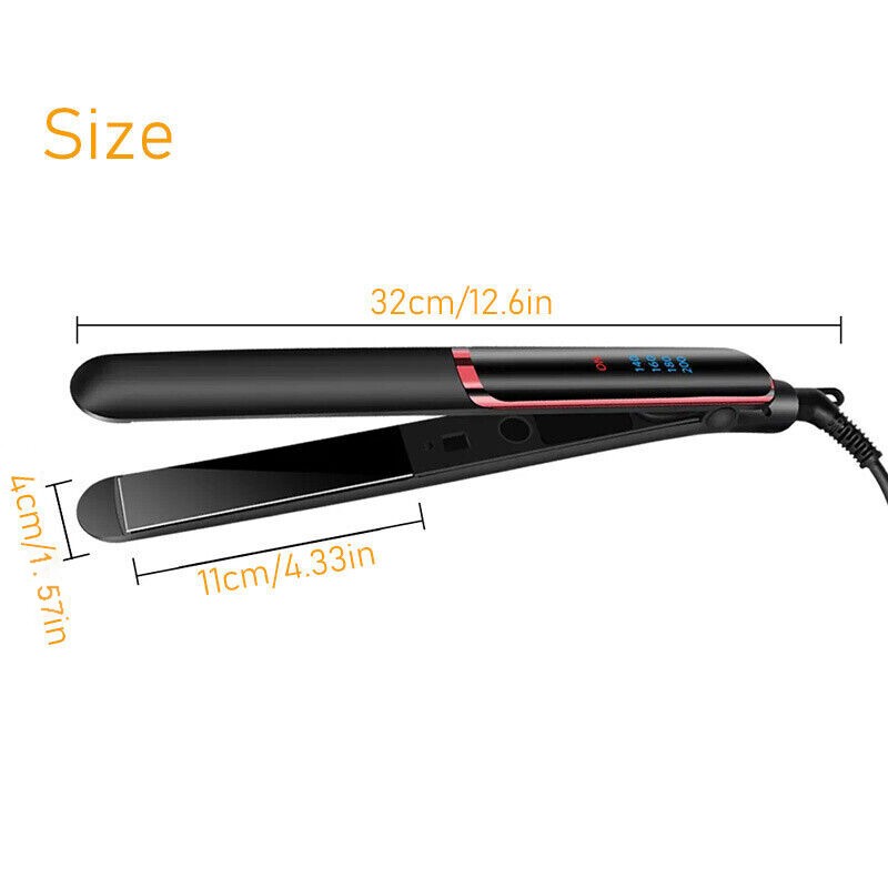 Hair Straightener Curler 2 in1 Salon Styling Nano Ceramic Flat Iron Hairstyling
