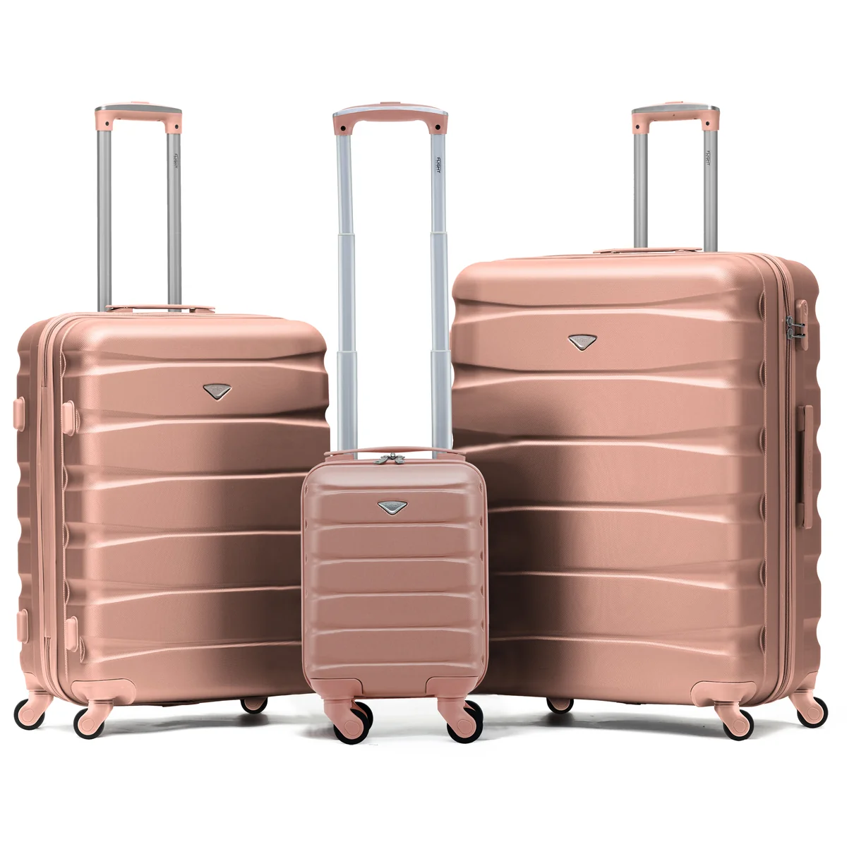 SAFIR 3-Piece Suitcase Set (40x20x25cm + Medium + Large) - Burgundy / Set of 3