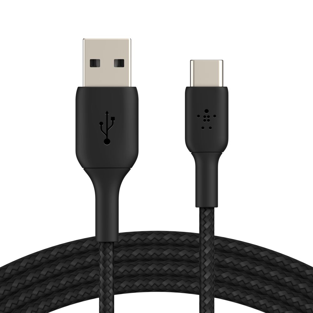 Belkin BoostCharge BOOST↑CHARGE Braided USB-C to USB-A Cable (1m / 3.3ft, Black)
