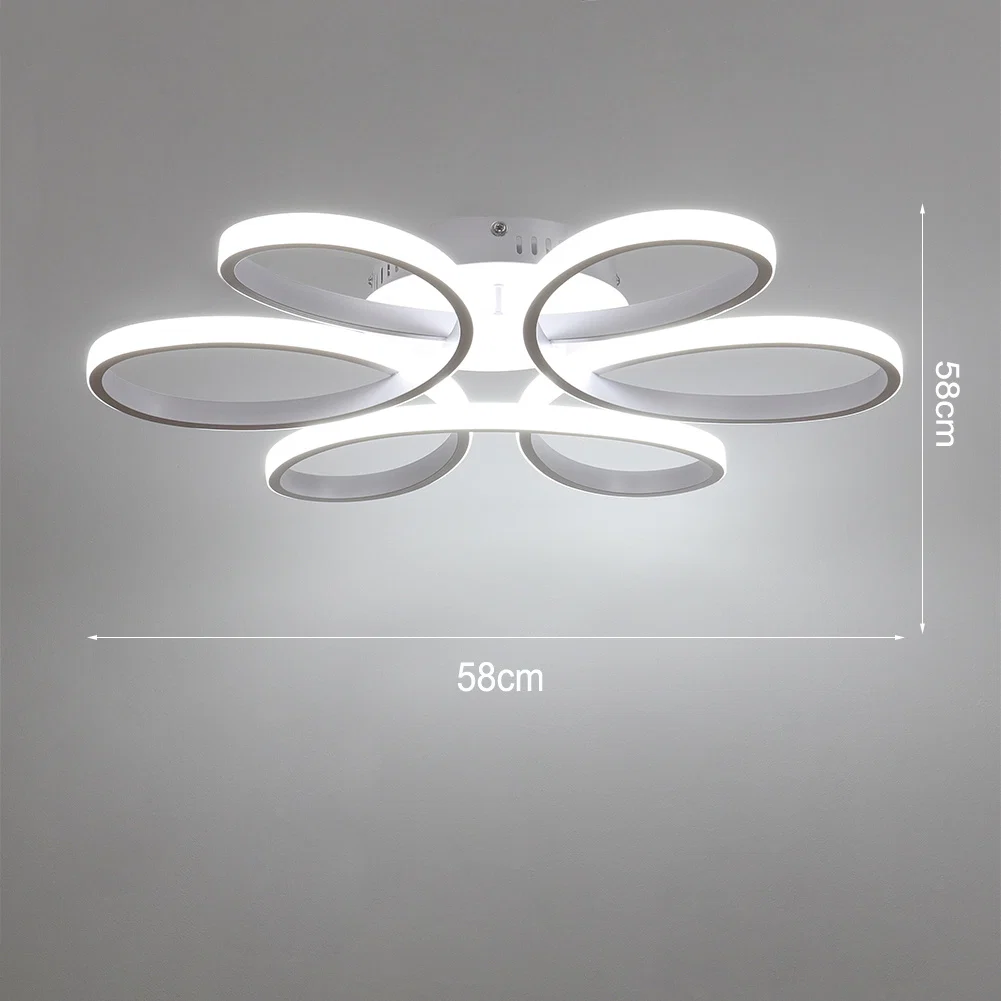 Garden Sanctuary Modern Acrylic Petal LED Semi Ceiling Light