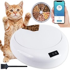 Electric Automatic Cat Feeder for Wet & Dry Food 6 Meals Pet Dog Food Dispenser