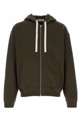 Men's Olive Green Cotton Sweatshirt 312 Exterior: Felpe Sweater