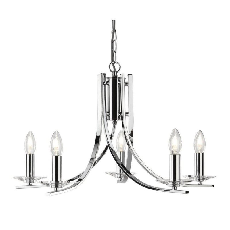 Searchlight Lighting Searchlight 4165-5CC Ascona 5 Light Multi Arm Ceiling Light Polished Chrome