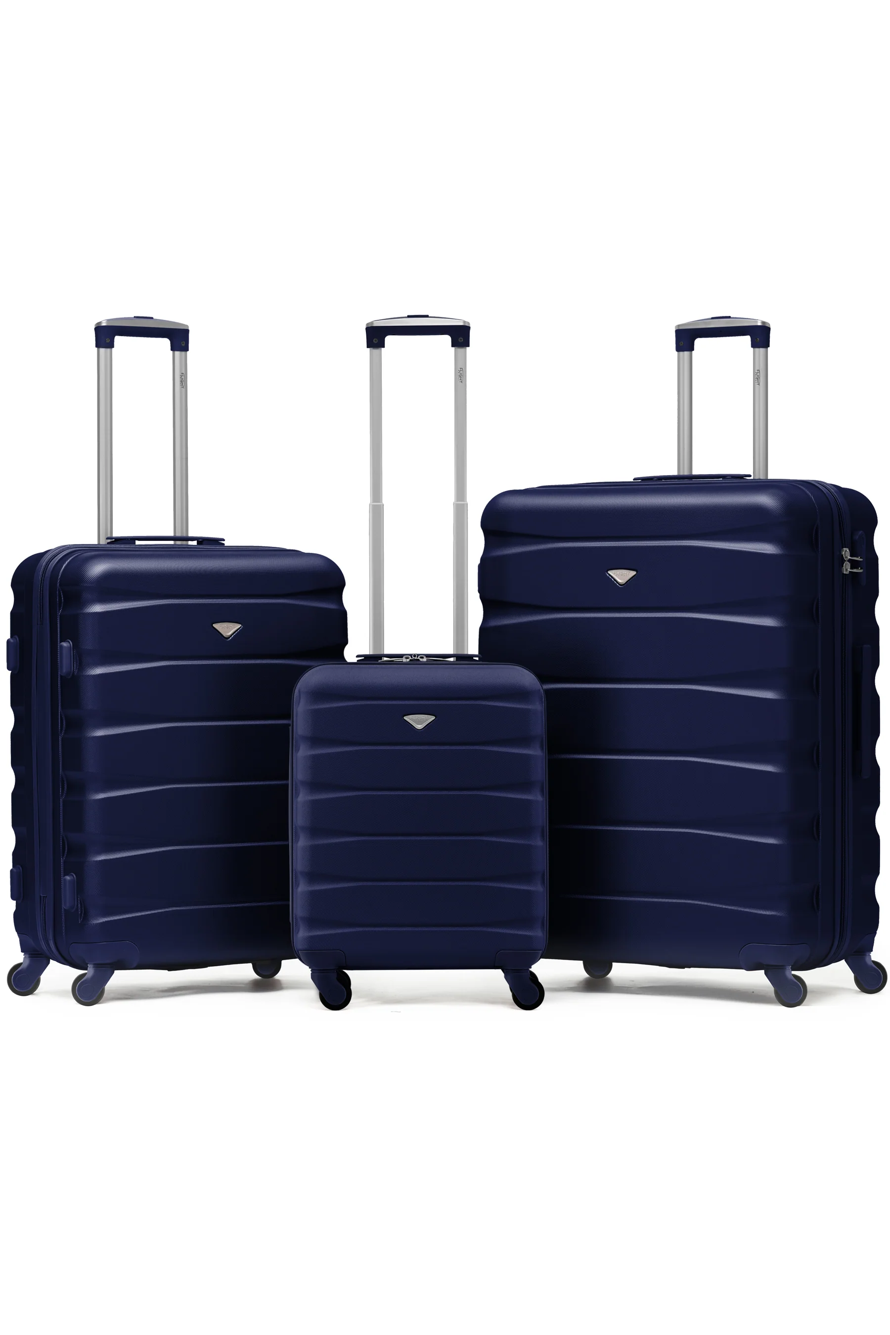 SAFIR 3-Piece Suitcase Set (55x40x20cm + Medium + Large) - Navy / Set of 3