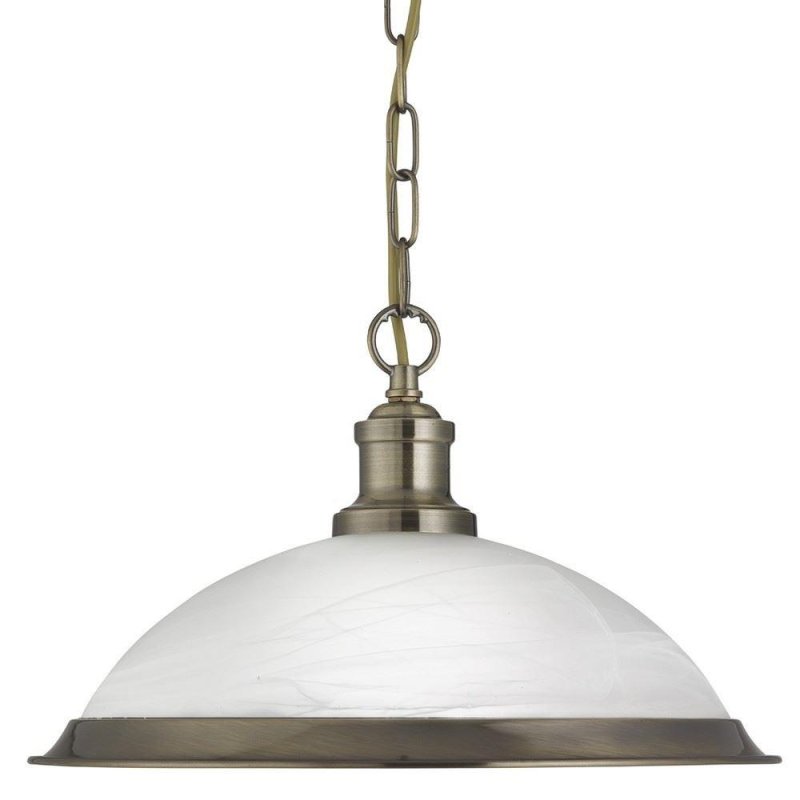 Searchlight Lighting Searchlight 1591AB Bistro Ceiling Pendant Light in Antique Brass
