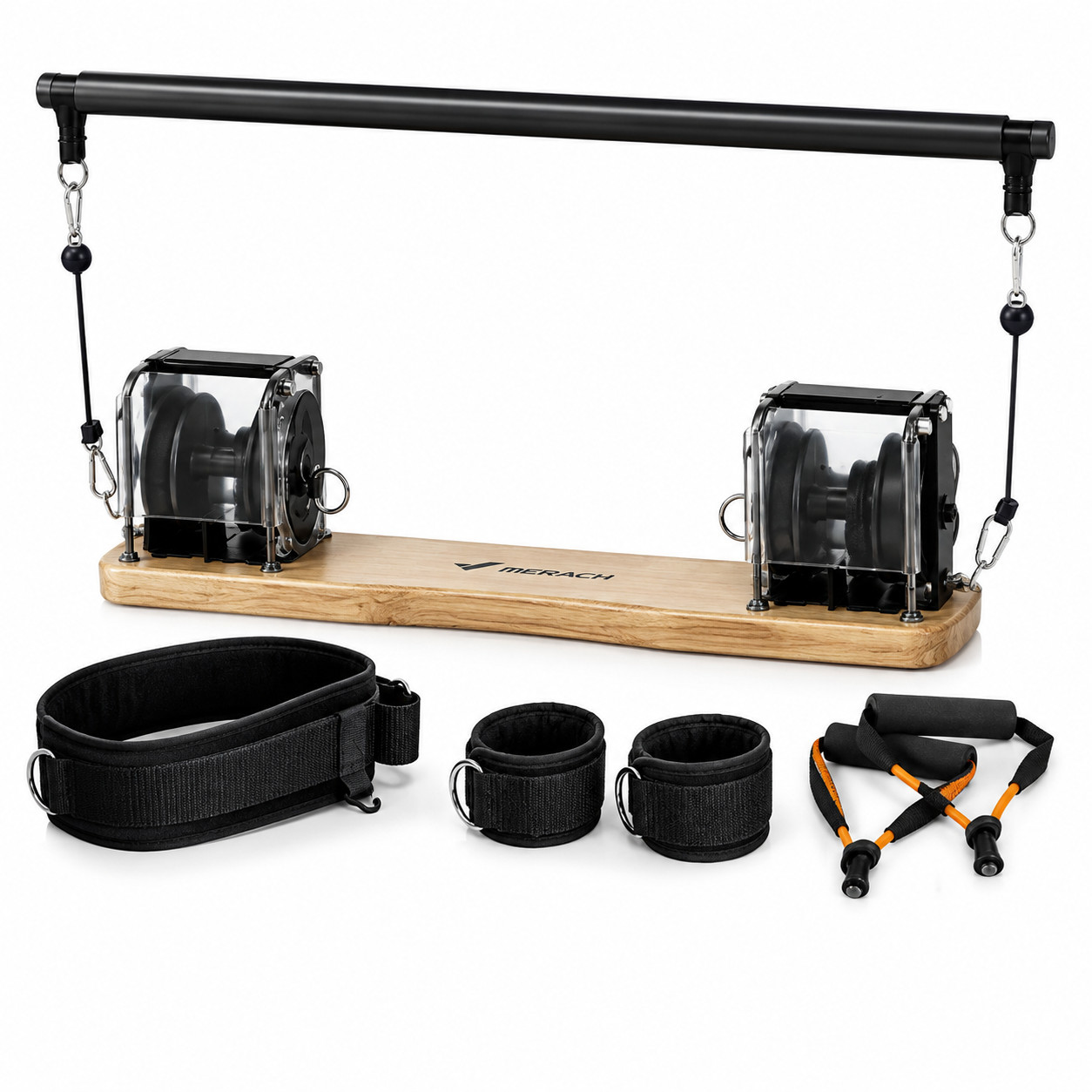 Portable Home Gym Strength Trainer Adjustable Resistance 7-17kg Rowing Machine