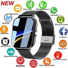 Smart Watch Men Women Fitness Tracker Blood Pressure Heart Rate Sport Watches UK