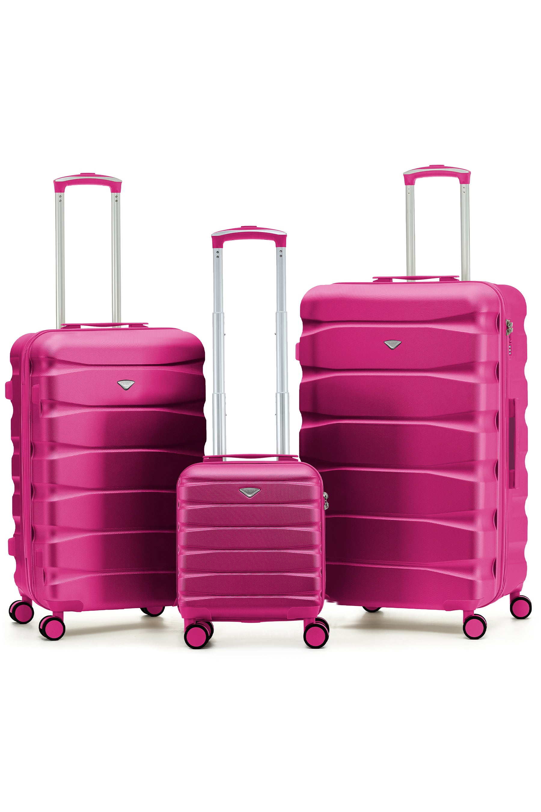 SAFIR TRUNK 3-Piece Suitcase Set (40x30x20cm + Medium + Large) - Pink / Set of 3