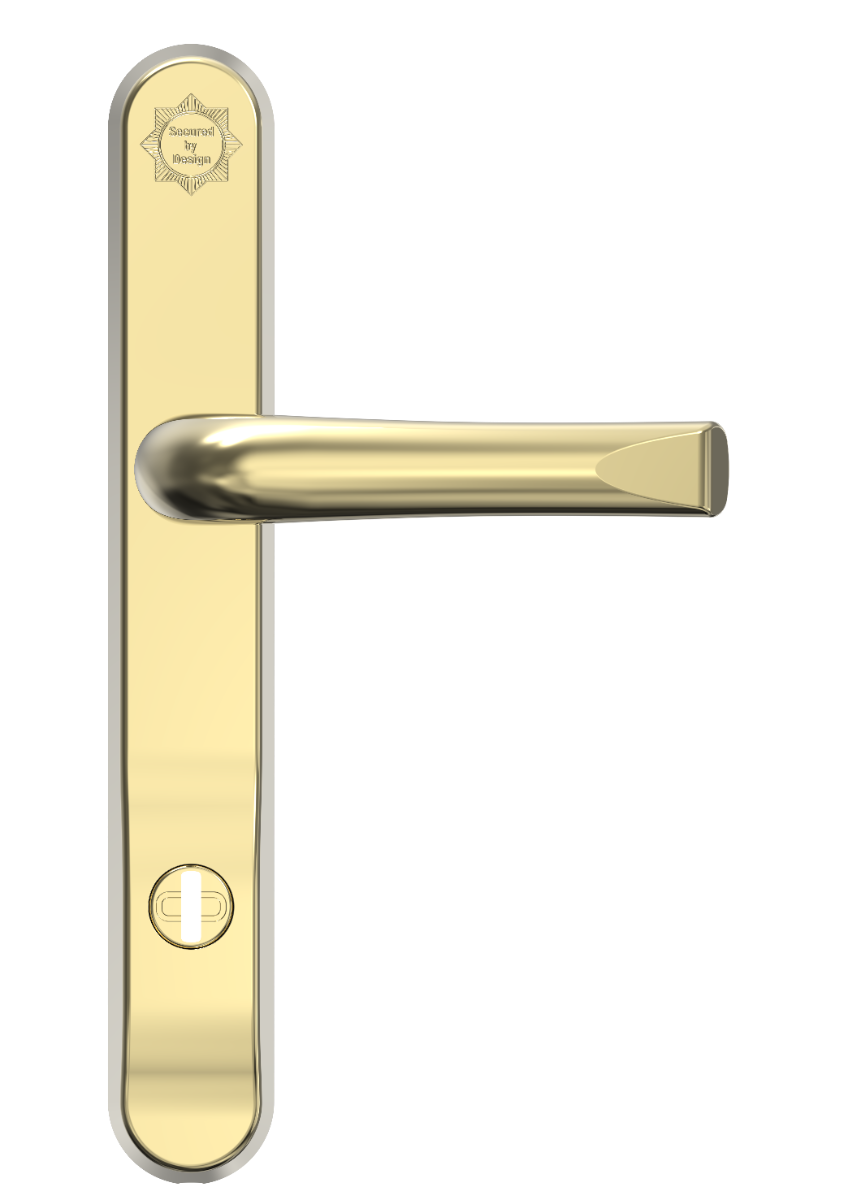 Yale Mila SupaSecure Long Lever Door Handle - Polished Gold