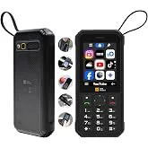 AGM UK - Rugged Device AGM Rugged Mobile Phone with Portable Charger, 4000mAh Battery with Built in USB-C Cable, Mobile Hotspot/Cloud Apps/Flashlight, 4G Unlocked Cellphone