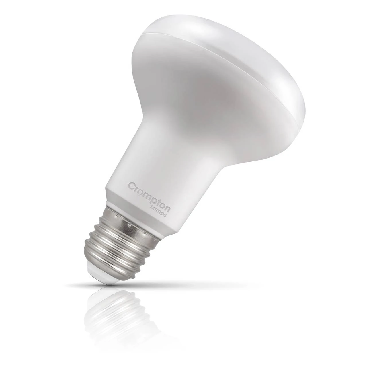 Crompton Lamps Crompton R80 Reflector LED Light Bulb E27 9.5W (100W Eqv) Warm White Opal Spotlight Screw Frosted 120°