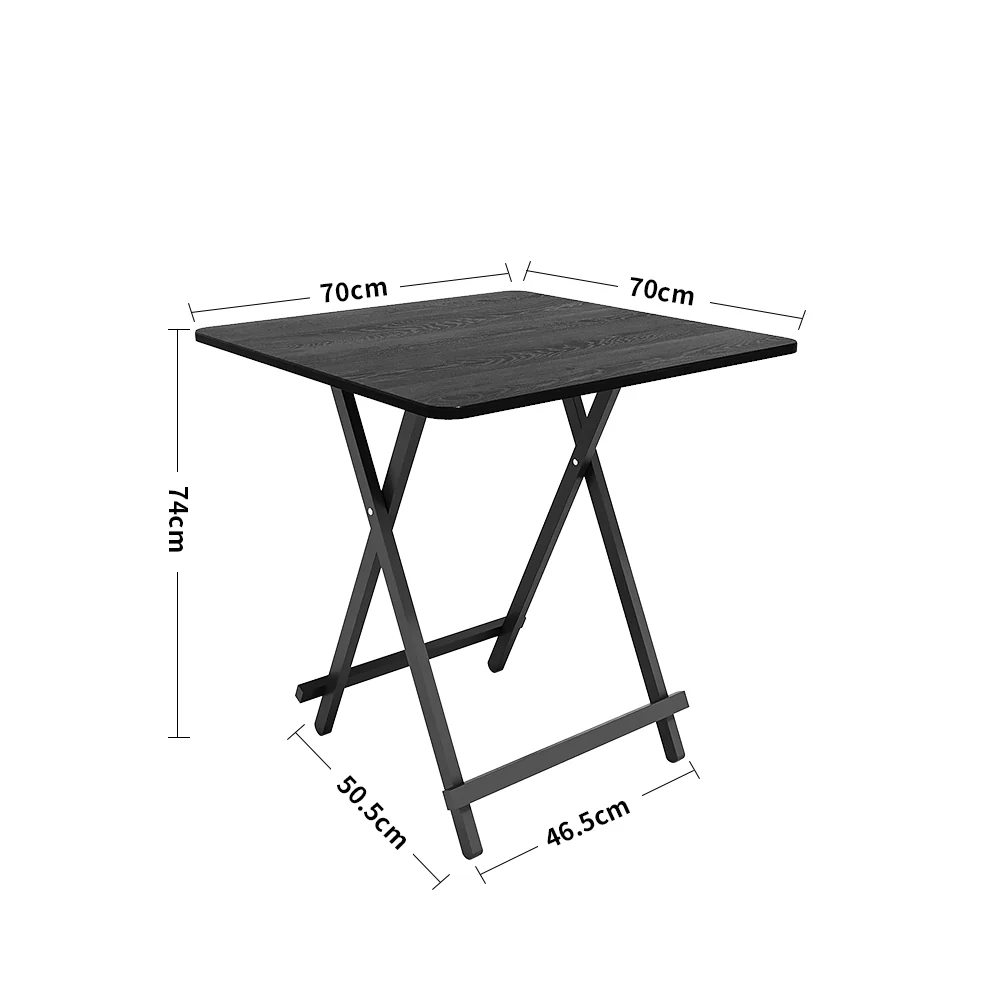 Garden Sanctuary Black Folding Wooden Dining Table
