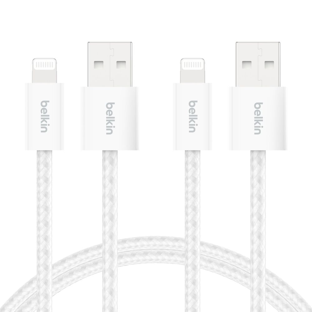 Belkin BoostCharge USB-A Cable with Lightning Connector 2-Pack