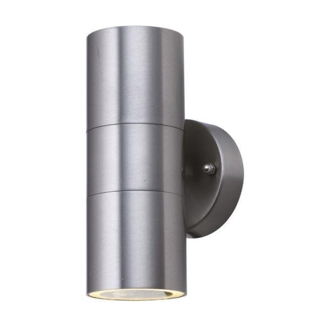 Searchlight Lighting Searchlight 5008-2-LED Up / Down Wall Light With Clear Glass In Stainless Steel