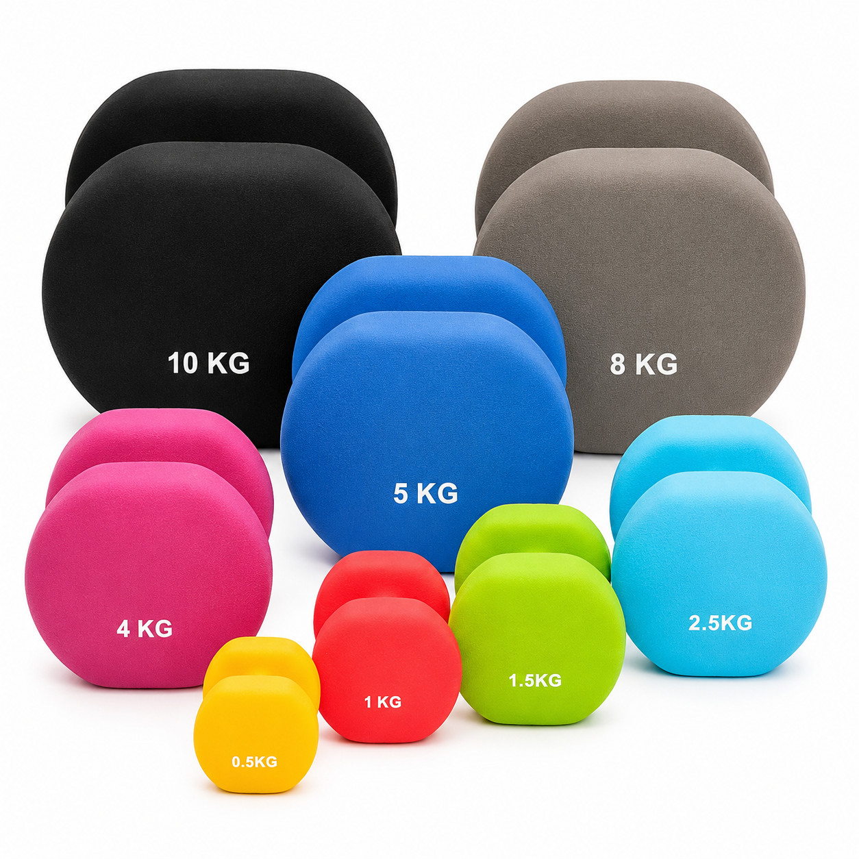 Neoprene Dumbbells Weights Home Gym Fitness Exercise Iron Pair Hand UK