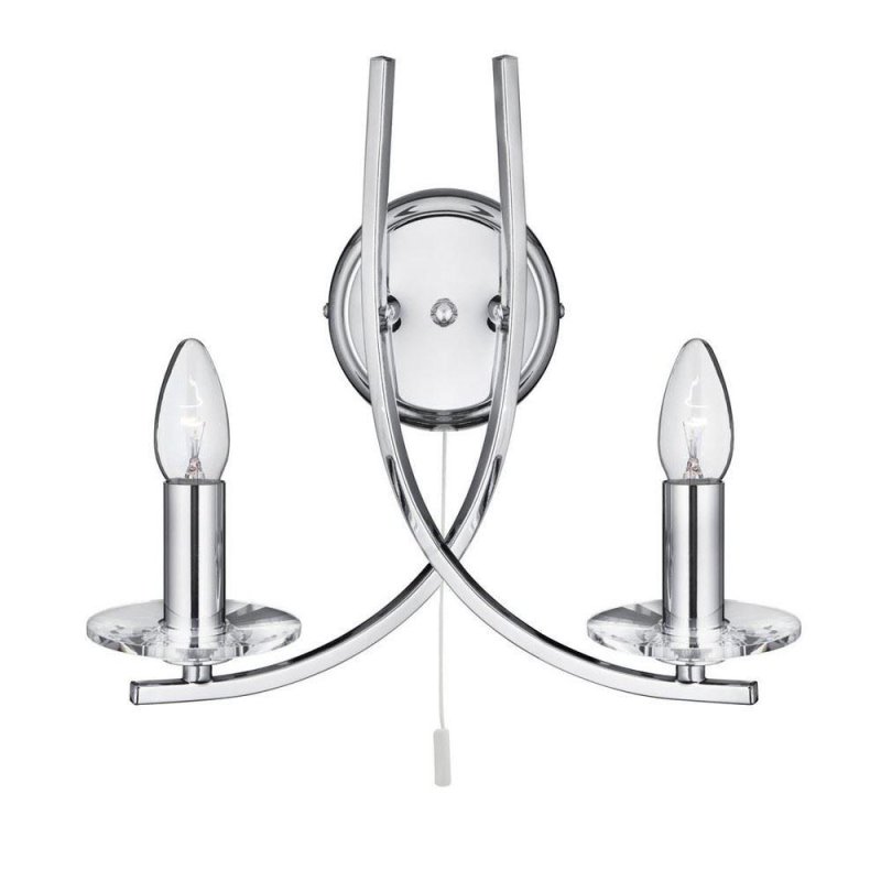 Searchlight Lighting Searchlight 4162-2CC Ascona 2 Light Wall Light in Polished Chrome