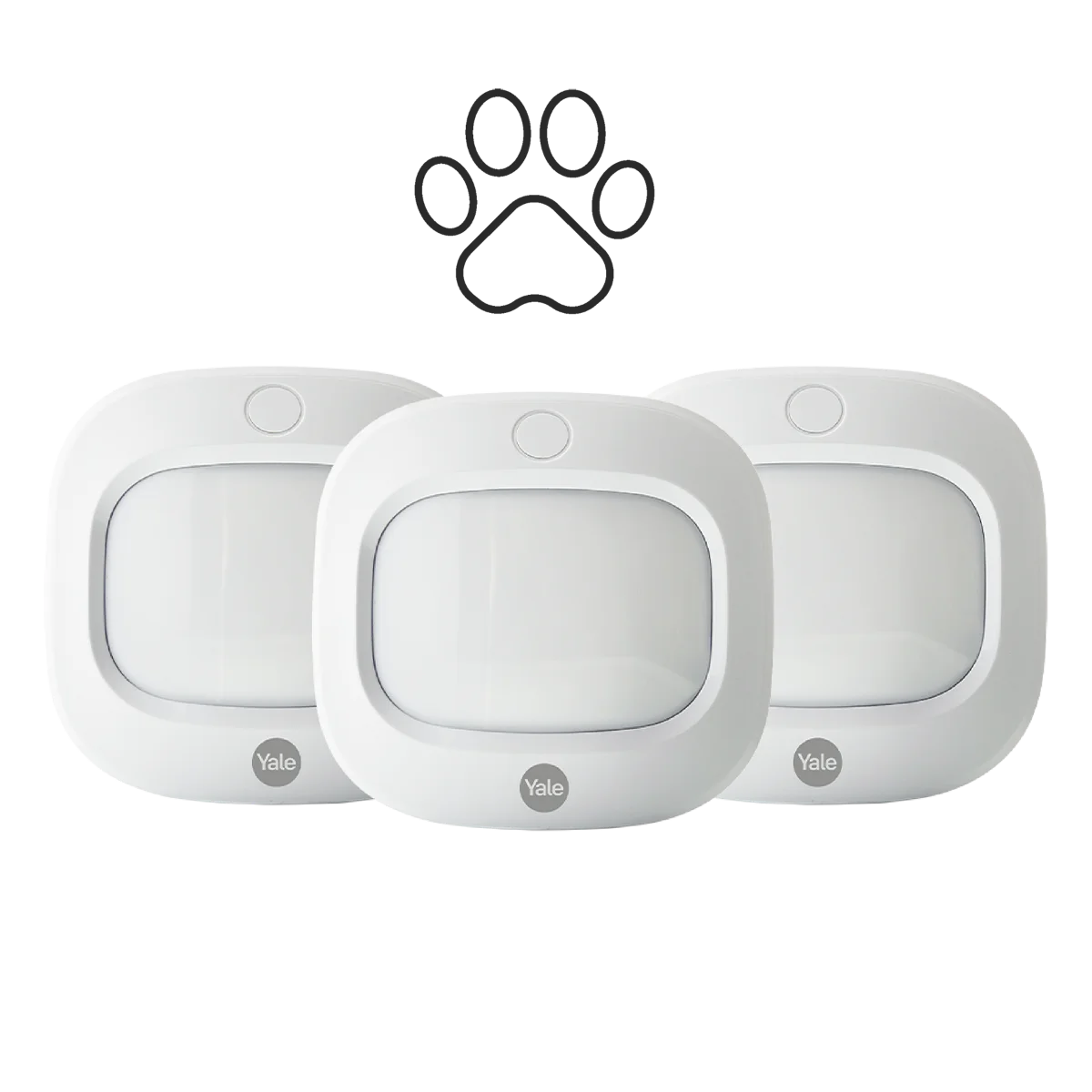 Yale 3 Pack - Pet Friendly Motion Detector - Intruder and Sync Alarm Range