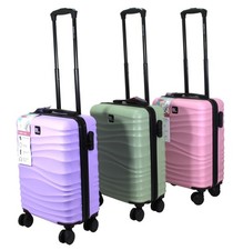 55x36x20cm Hard Shell 8 Wheel Suitcase Cabin Trolley Case Luggage Carry Bag Case