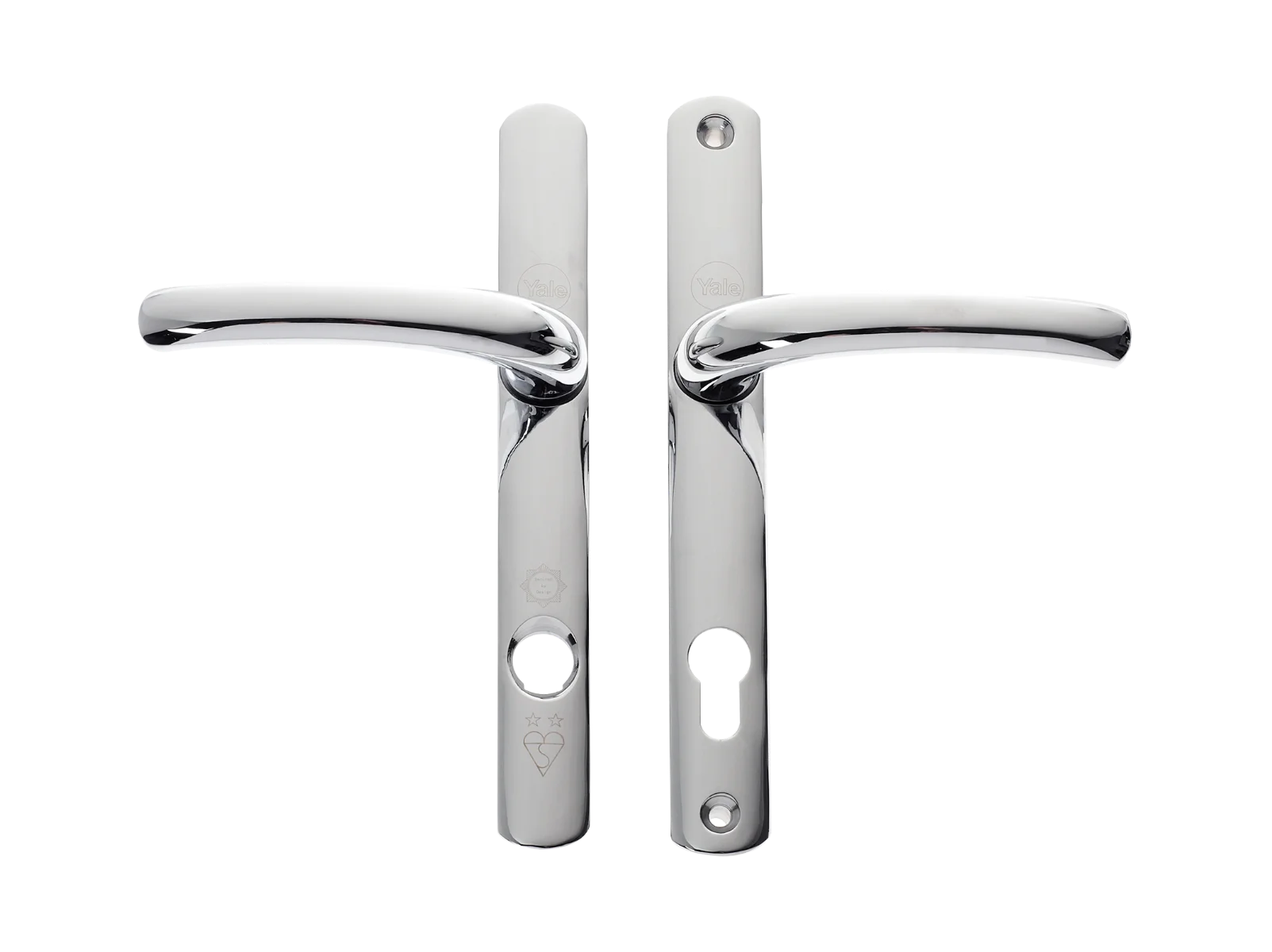 Yale TS007 2* Platinum Security Door Handles 92/215mm - CHROME
