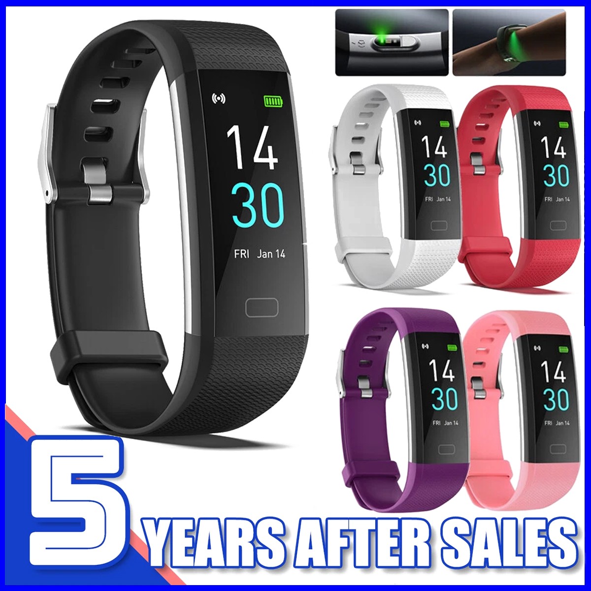 Smart Watch Activity Tracker Fitness Watches Heart Rate Monitor for Android iOS
