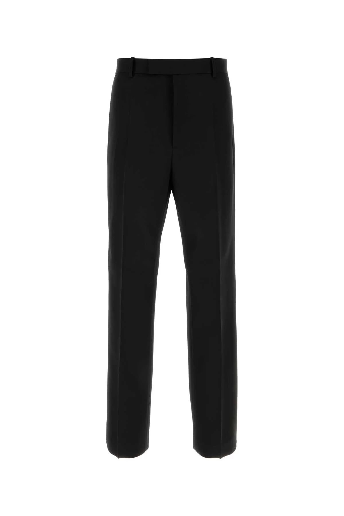 Men's Gabardine Trousers Black Wool