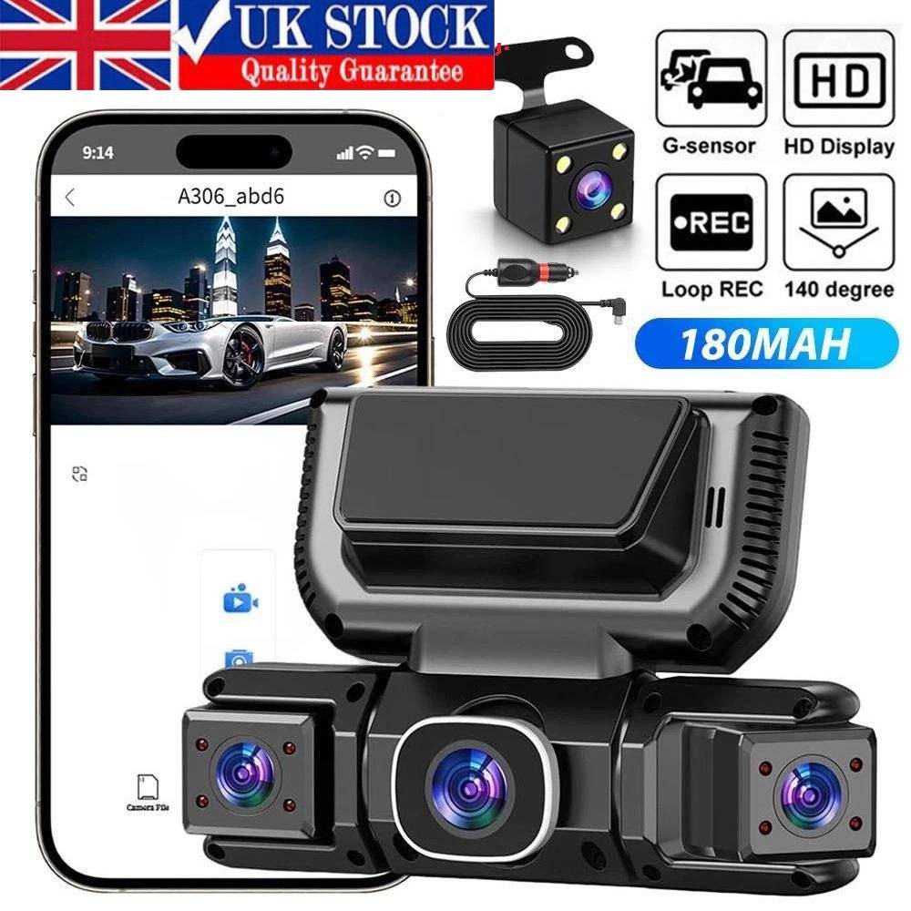 5G WiFi Dash Cam 4 Channel 360° Front Rear Inside Dash Cam HD 1080P Car Camera