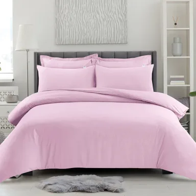 Duvet Cover Set in Light Pink