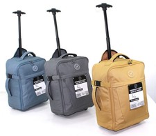 Ryanair Cabin Case Under Seat NEW SIZE 40x30x20cm 2 Wheel Suitcase Trolley Bag