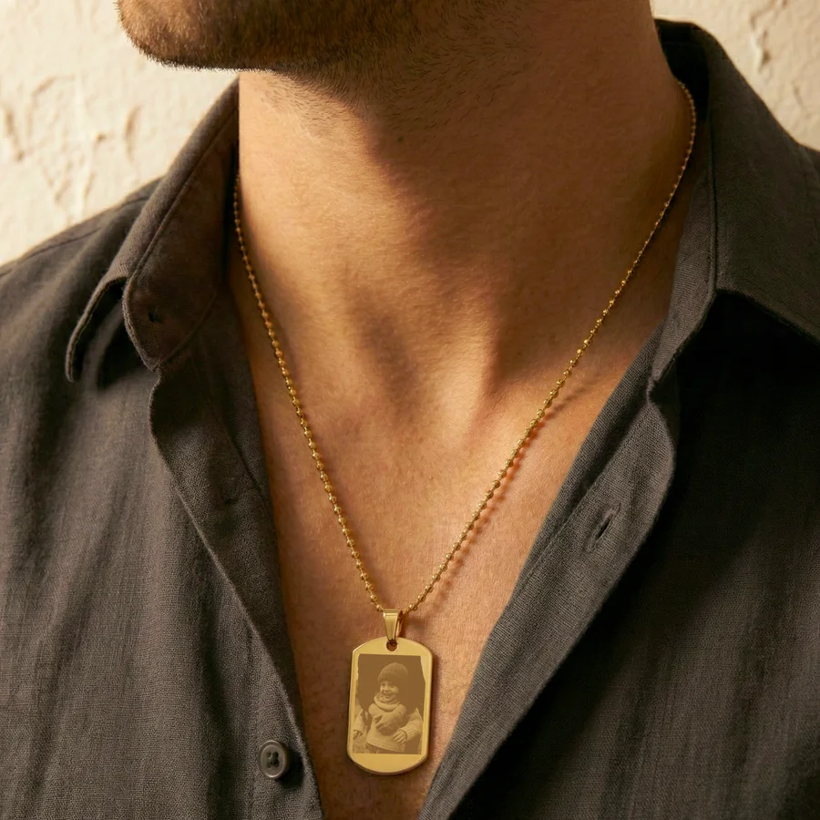 Personalised photo necklace - Dog tag