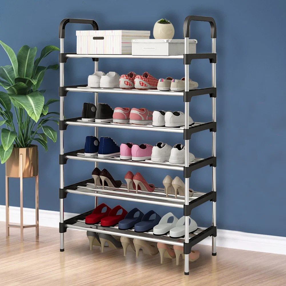 Garden Sanctuary 6 Tiers Shoe Rack Organizer Stackable Space Saving Shoe Shelf