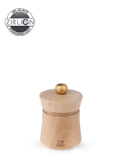 Beauty and simplicity in the service of practicality with the Peugeot Baya salt mill in natural colour. Delightful, with its height of 8 cm, sensual, with the warmth of wood, Baya offers a perfect grip and will bring a touch of natural design to your table Baya