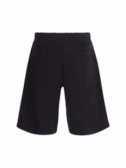 Men's Track Shorts P-Crow-Div Cotton Black Bermuda